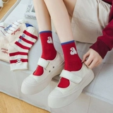 Ник носки Красные и белые полосатые