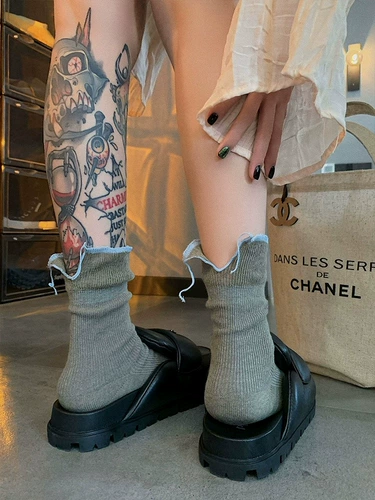 Ник носки последовали за вилкой сосной датчики с чисто -роботой нишевые дизайнерские модели Lazy Wind Retro Trend