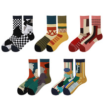 Nick Socks Socks female Korean asymmetric trend line AB Socks sports cotton midline Socks women tide Socks