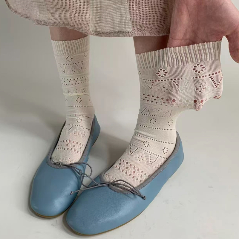 Miu-Style Lace Hollow-Out Socks~ Perfect to Pair with a Soft Gauze Skirt~ so Stylish! Women's Summer Thin Breathable Socks Miu-Style Lace Hollow-Out Socks~ Perfect to Pair with a Soft Gauze Skirt~ so Stylish! Women's Summer Thin Breathable Socks