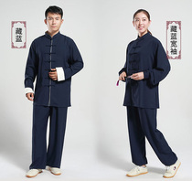 Chenjiagou Tencel hemp tai Chi suit Long sleeve performance spring and summer Taijiquan morning exercise suit Mens and womens cotton and hemp practice clothes linen