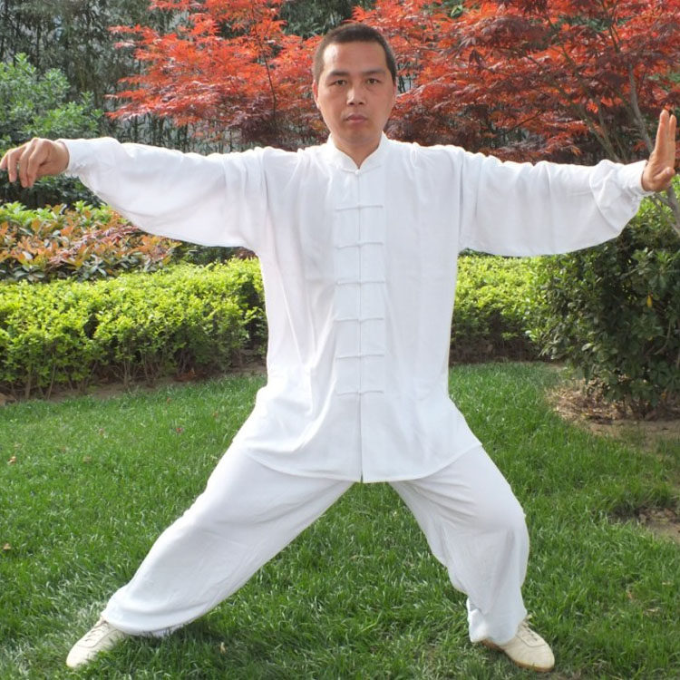 Chenjiagou pure cotton Tai Chi suit cotton silk training suit men's and women's morning exercise clothes rayon middle-aged and elderly father summer models