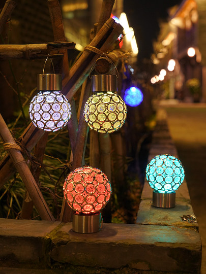 New solar outdoor lights household waterproof hanging lights courtyard garden layout terrace balcony landscape atmosphere decoration