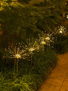 Solar Outdoor Garden Lawn Lights, Villa Courtyard Holiday Decorative Lights, Waterproof Ground-Inserted Fireworks Lights, Dandelion Lights