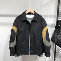Korean version of the loose three-dimensional shirt jacket mens spring handsome youth fashion arm color matching casual jacket