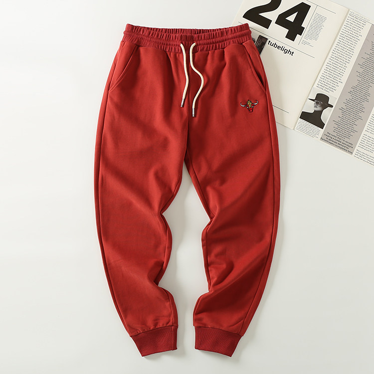 Japan's original single-cut standard tail goods sports casual pants terry cotton closure beam feet all-match pants men's tide