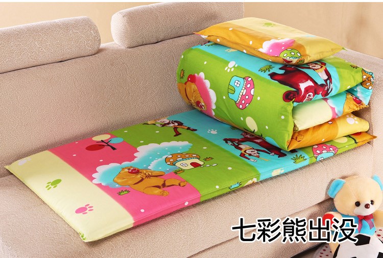 Mẫu giáo chăn ga gối đệm ba mảnh cho bé ngủ cho bé ngủ trưa 	bộ chăn ga gối hình cho bé gái	