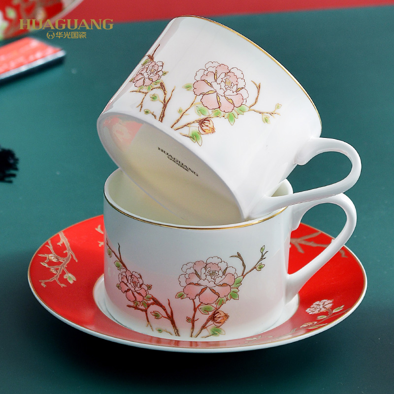 The porcelain of hua Chinese wind ipads China coffee cups and saucers household notes color