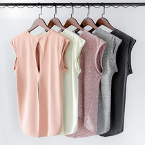 2021 New temperament quick-drying sportswear T-shirt yoga dress sexy beauty back top Net red fitness suit short sleeve women