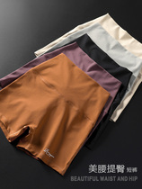 Peach tight shorts womens summer Net red high waist elastic hip yoga pants quick-dry running fitness three-point pants