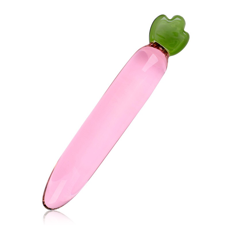 Crystal glass fruits and vegetables series of masculine men and women with water fruits rear court Masturbation Massage Stick Adult Supplies Alternative Toys