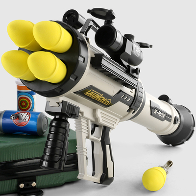 四连筒火箭炮超大号榴弹导弹发射器仿真男孩10岁4儿童电动玩具枪8