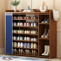 Net red shoe cabinet door outside corridor entrance shelf Shoe rack entrance small shoe cabinet door corridor with wooden entry