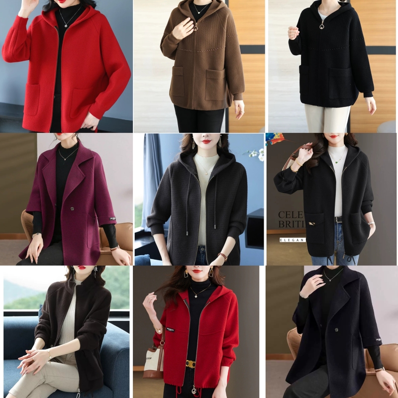 New Autumn and Winter Women's Coats, Woolen Sweaters, Thick Styles, Short Styles, Long Styles, Street Vendor Inventory, Factory Wholesale New Autumn and Winter Women's Coats, Woolen Sweaters, Thick Styles, Short Styles, Long Styles, Street Vendor Inventory, Factory Wholesale