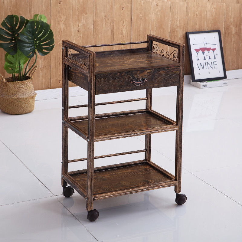 Beauty cart Three-layer beauty salon cart Beauty salon cart Fire tank embroidery nail tool cart shelf