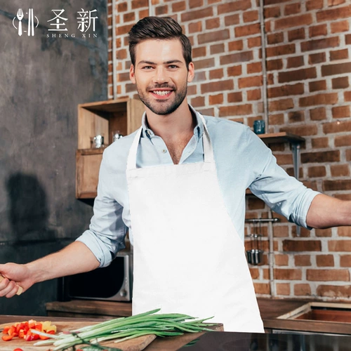 Тонкий японский фартук, чай с молоком, делается под заказ, с печатью вашего логотипа