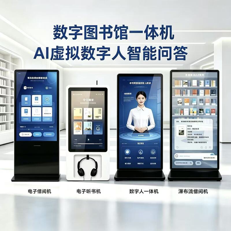 Ai Virtual Digital Human All-In-One Machine, Book Borrowing Machine, Waterfall Flow Borrowing Machine, Digital Library, Ai Intelligent Question and Answer System