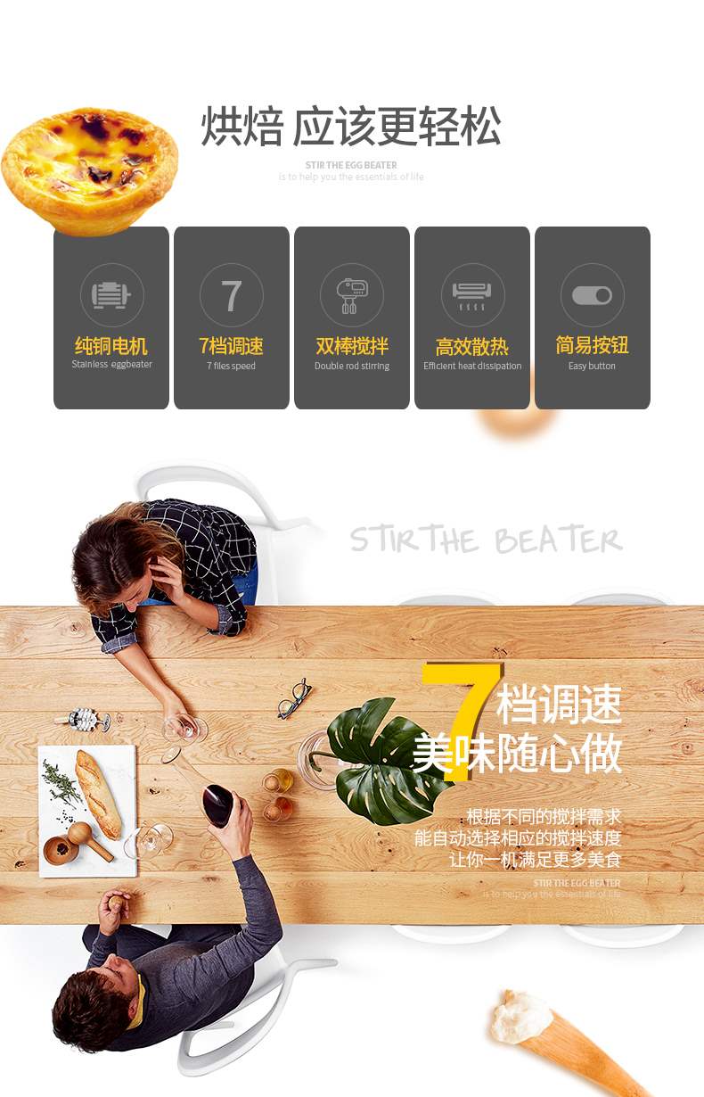 Kaifu điện đập trứng hộ gia đình nhỏ cầm tay tự động mini đánh kem bánh nướng - Máy trộn điện máy đánh trứng zelmer 381.61 symbio	