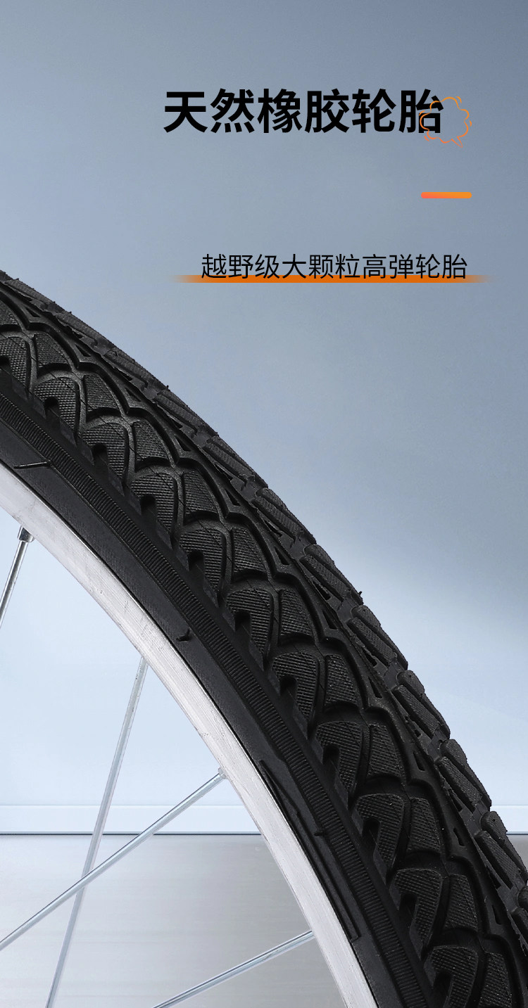 Bicycle Wheel Set, Front Wheel and Rear Wheel Complete Set, 26inch Aluminum Alloy Rims, 24inch Steel Rim Hub Assembly Accessories