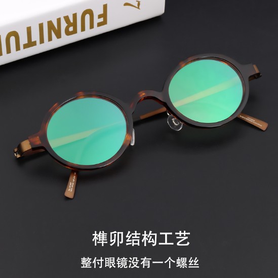 Jiang Wen with the same retro round small frame myopia glasses frame men and women 1101 ultra-light optical glasses frame oval light