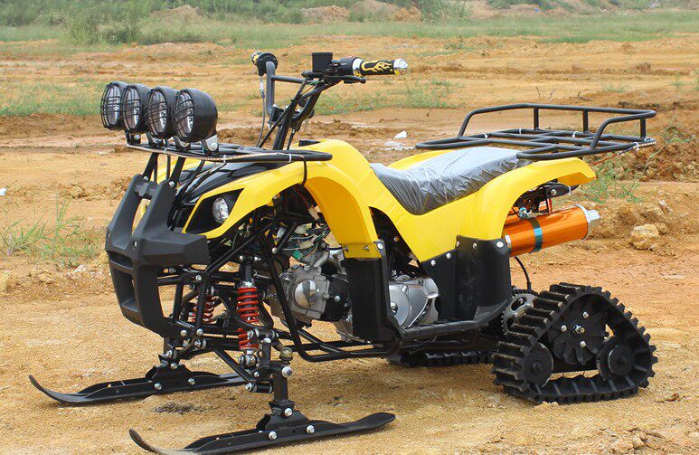 110CC Snowland Beach Car Locomotive Anti-Slip Tire Off-road Car Footwear petrol snowmobileCar