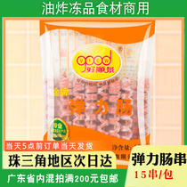 Good Shunjing Elastic Intestine Fire Dragon Strings Blooming Sausage Barbecue Ingredients Commercial Fried Strings 15 Strings Of Frozen Semi-finished Products