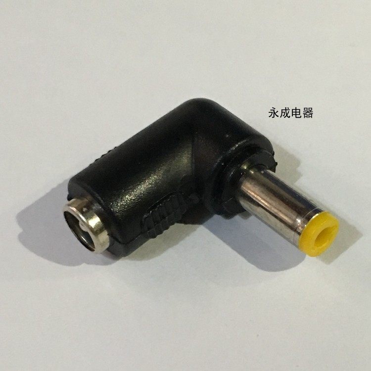 90 degree round hole DC5 5*2 1 parent turning head 5 5*2 5MM rotating joint notebook PC power conversion head