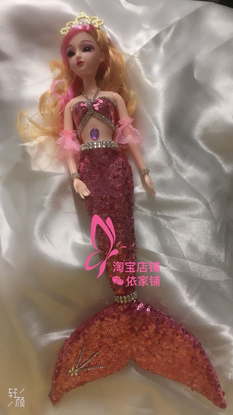 Cô gái bé gái Áo cưới Váy cưới Công chúa Barbie Công chúa Nàng tiên cá Đồ chơi Sinh nhật Bộ quà tặng Ngày thiếu nhi - Búp bê / Phụ kiện bộ đồ chơi trang điểm cho bé