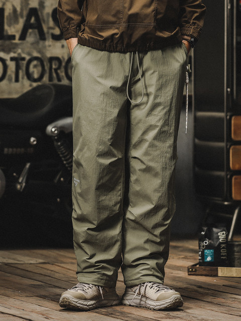 90 ສີຂາວເປັດລົງລົງ Pants ຜູ້ຊາຍລະດູຫນາວອາເມລິກາກາງແຈ້ງ Plush ອົບອຸ່ນ Straight Casual Pants Paratrooper Cargo Pants