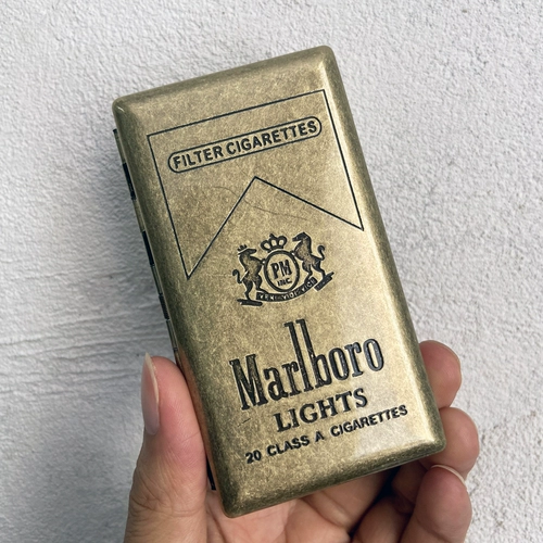 Бронзовый металлический портсигар, портативный ультратонкий контейнер для хранения, 20 шт, подарок на день рождения