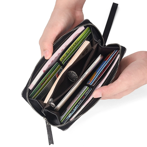 Длинный тканевый бумажник, маленькая сумка клатч с молнией, сумка с петлей на руку, в корейском стиле