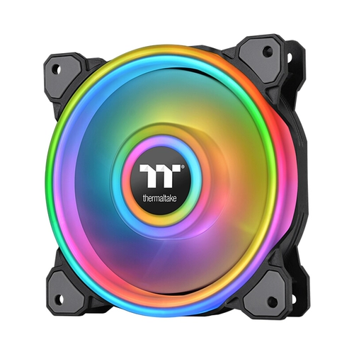 TT RIING QUAD 12 Светодиодный RGB Черно -белая вода холодный процессор DETAED CHECTER FAN 12/14CM