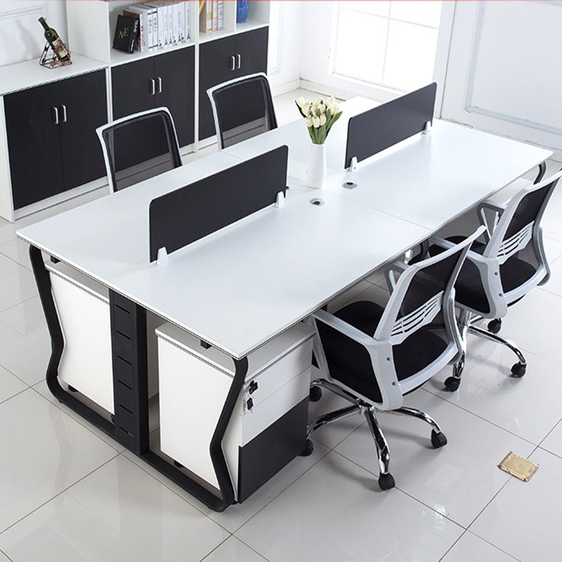 Li Teng office furniture screen desk desk staff table simple modern staff table and chair 4 people combination work position