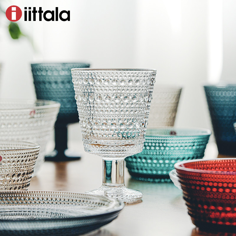 Nordic Finland Imports Iittala Dew Beads Glass Cups Glass Bowls Trays Cups Sweet Pint Candlelit Candlesticks