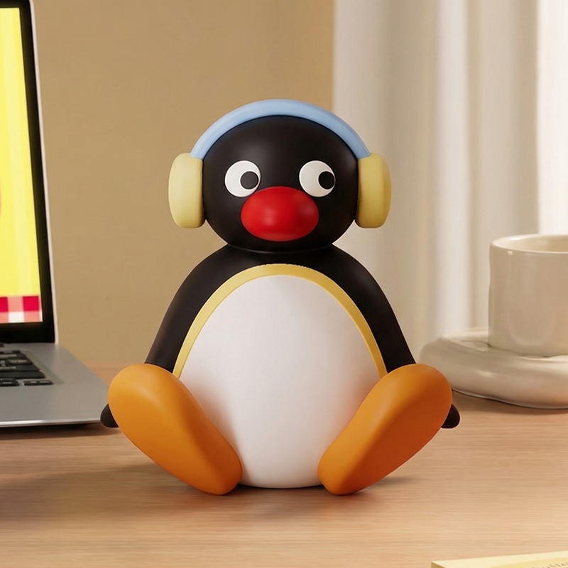 Pingu Penguin Piggy Bank Ornament Cartoon Cute Money Bank Living Room Entrance Bedroom Children's Room Decoration Gift