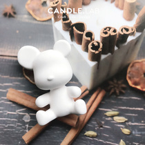 CANDLE LAB ) Asymmetric small ear small ear bear DIY aromatherapy plaster expanded fragrance stone handmade silicone mold 25