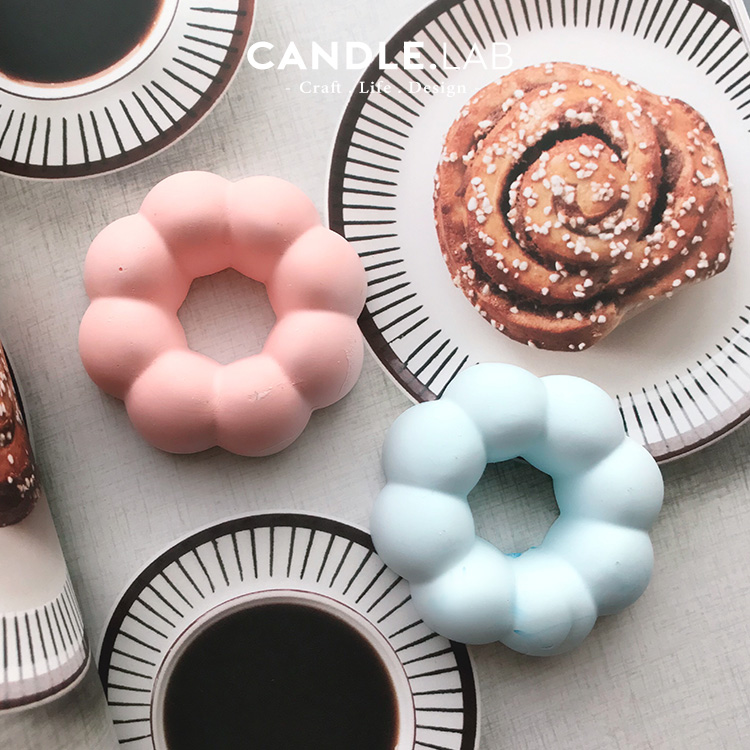 CANDLE LAB) Cute bread ring DIY fragrant lavender candle flaring stone handmade silicone gel molds 16-Taobao