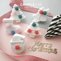 CANDLE LAB) Santa Claus Christmas tree Bell gift DIY aromatherapy plaster CANDLE silicone mold 05