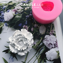 CANDLE LAB) Peony Flower DIY fragrant lavender plaster candle flaring stone handmade silicone gel molds 17