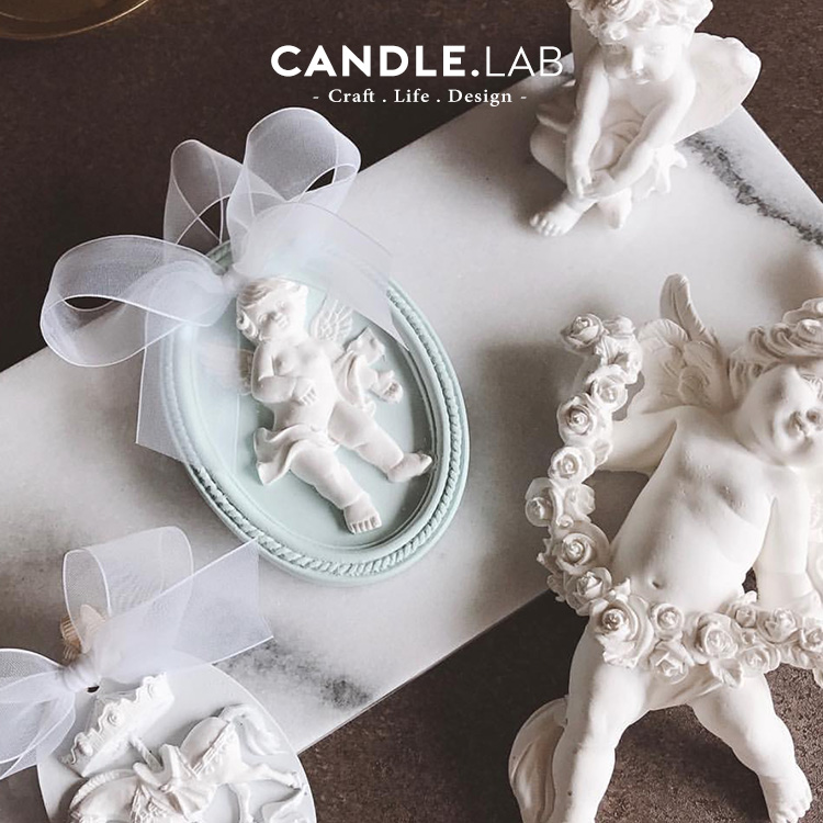 CANDLE LAB) Oval Angel Pendant Fragrant Lavender Plaster Expands Fragrant Stone On-board Silica Gel Mold 22-Taobao