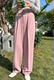Juice Juice 2012 Drapey Purple Pants Women's Spring New High-Waisted Loose Straight Wide-Leg Floor-Length Pants