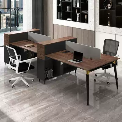 Staff desk light luxury screen partition card holder staff table and chair combination double six person computer desk