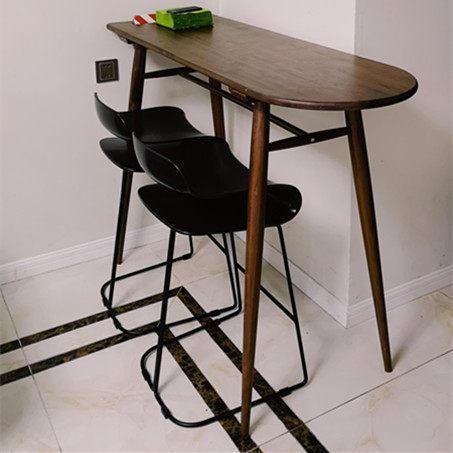 Nordic solid wood bar table home simple high table workbench living room partition table modern small apartment dining table