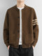 Chaqueta cárdigan de punto informal de alta gama para hombre primavera y otoño 2025 Jersey nuevo chaqueta color a juego ropa de primavera de alta gama