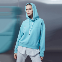 TIFFAFit TIFFA Fit New Spring Spring Turquoise green warm three-dimensional velvet Simple loose velvet hoodie