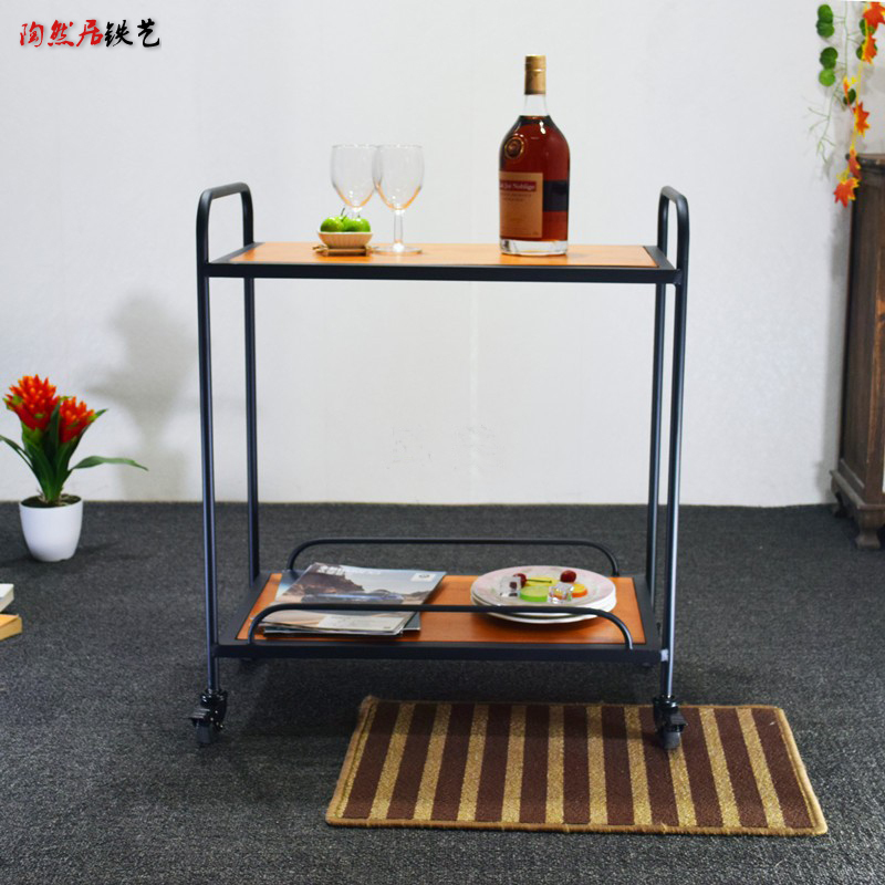 Simple modern dining car Club Hotel Banquet Silent universal wheel Dining room Drinks and snacks trolley