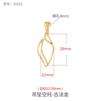Древний метод золото {позиция камня 12*28 мм}