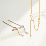 Длинное ожерелье, регулируемые аксессуары, серебро 925 пробы, золото 750 пробы