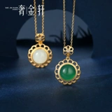 Ожерелье из нефрита, небольшая дизайнерская рождественская цепочка до ключиц, серебро 925 пробы, 2020 года, легкий роскошный стиль, тренд сезона, подарок на день рождения