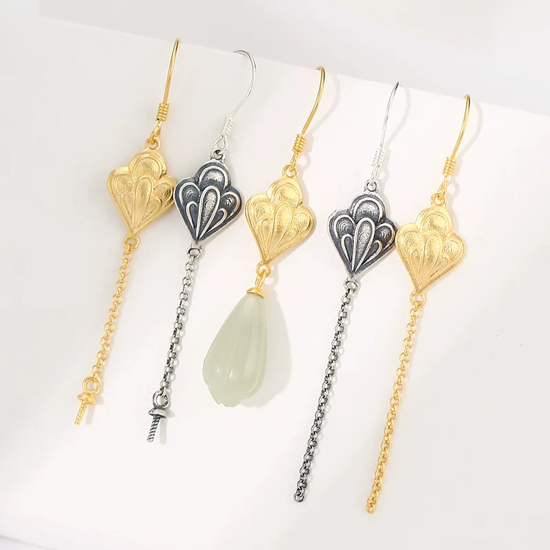 Сережки из жемчуга, клипсы на ухо, восковый агат, образец серебро 925, DIY